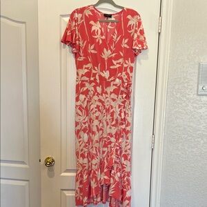 Lane Bryant Floral Pink Dress Size 10/12
